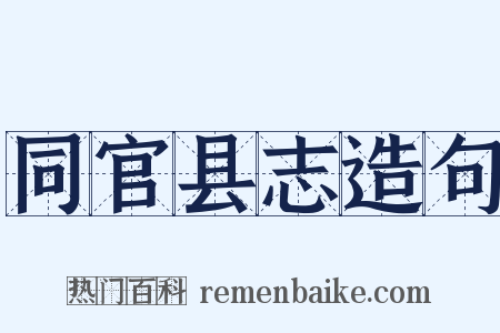 同官县志造句是什么意思的图片